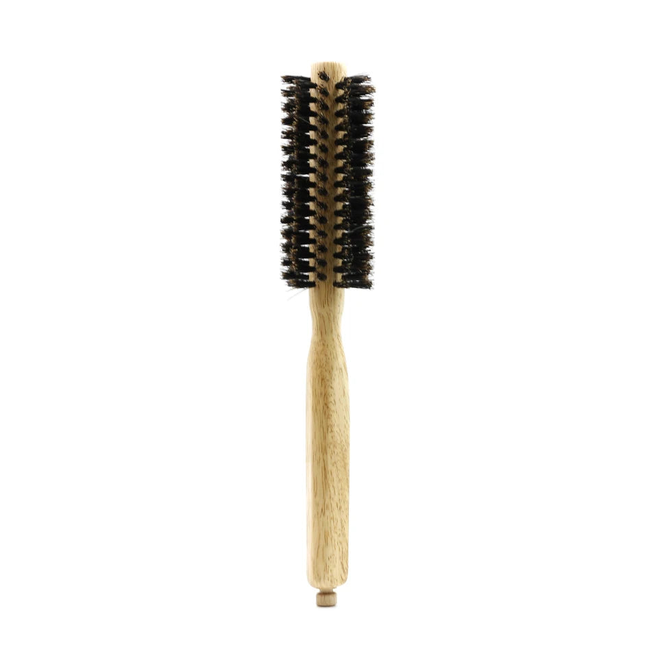 GoCute Wooden Boar Bristle Round Brush – 6 Sizes with Removable Tail for Professional Styling