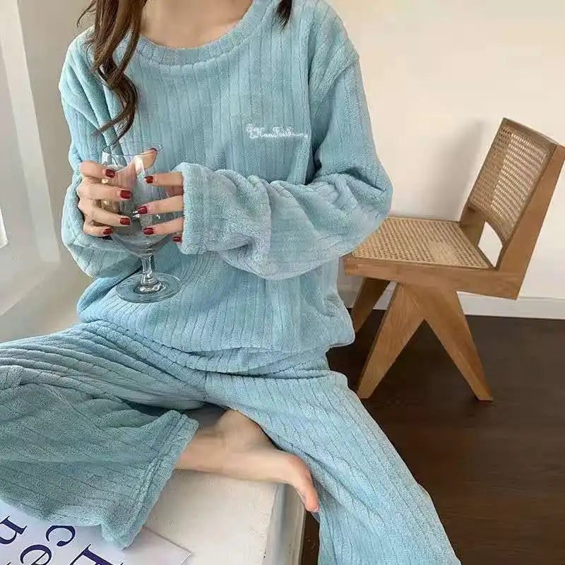 CozyVel Ribbed Fleece Set