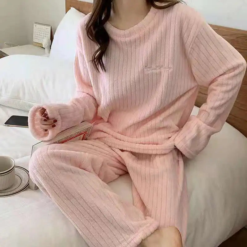 CozyVel Ribbed Fleece Set