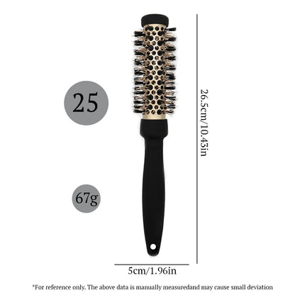 GoCute Professional Ceramic Round Brush – Heat-Resistant Styling Comb for Blow Dry & Salon Use