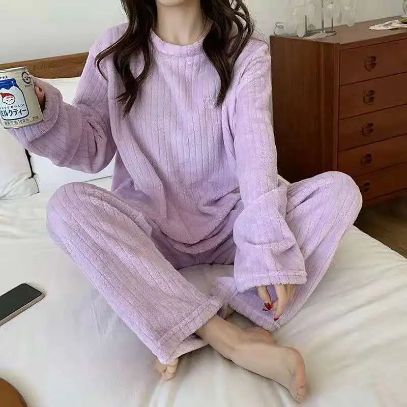 CozyVel Ribbed Fleece Set