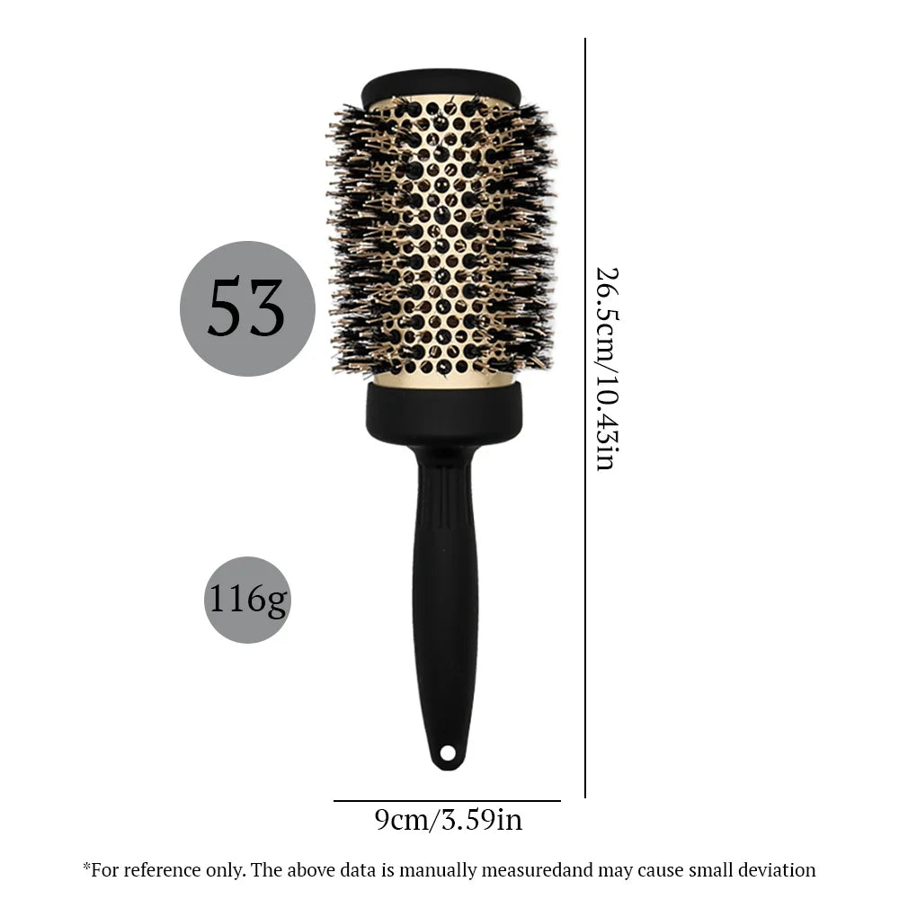 GoCute Professional Ceramic Round Brush – Heat-Resistant Styling Comb for Blow Dry & Salon Use