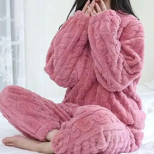 CozyVel Ribbed Fleece Set