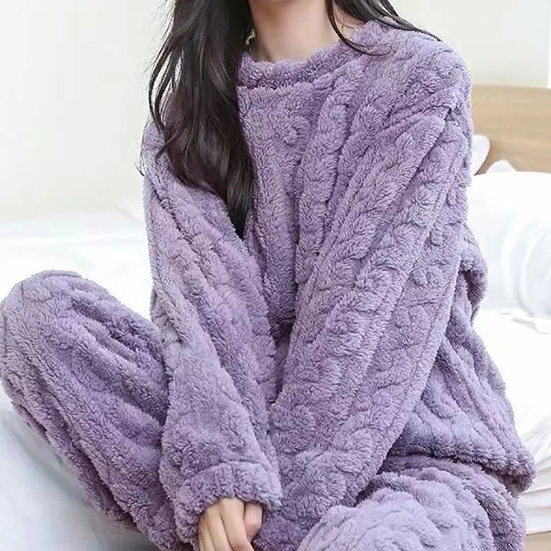 CozyVel Ribbed Fleece Set