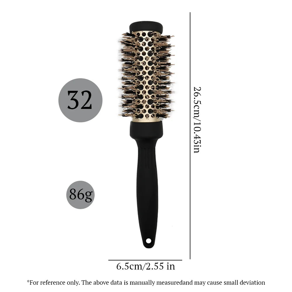 GoCute Professional Ceramic Round Brush – Heat-Resistant Styling Comb for Blow Dry & Salon Use