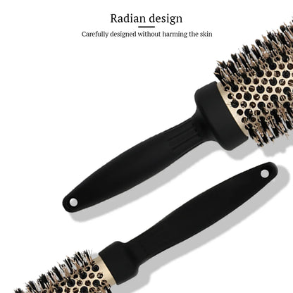GoCute Professional Ceramic Round Brush – Heat-Resistant Styling Comb for Blow Dry & Salon Use