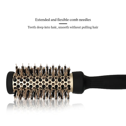 GoCute Professional Ceramic Round Brush – Heat-Resistant Styling Comb for Blow Dry & Salon Use