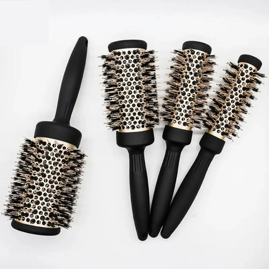 GoCute Professional Ceramic Round Brush – Heat-Resistant Styling Comb for Blow Dry & Salon Use