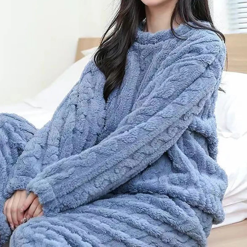 CozyVel Ribbed Fleece Set